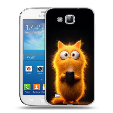 Пластиковый чехол на Samsung Galaxy Premier с принтом Смешной кот Пластиковый чехол на Samsung Galaxy Premier с принтом Смешной кот