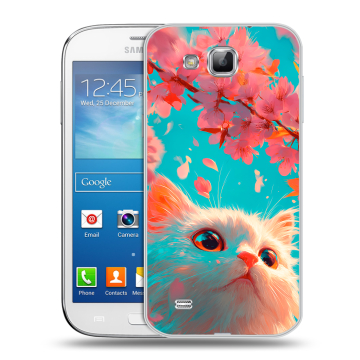 Пластиковый чехол на Samsung Galaxy Premier с принтом Красивый кот Пластиковый чехол на Samsung Galaxy Premier с принтом Красивый кот