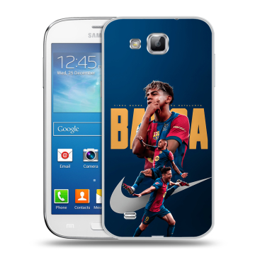 Пластиковый чехол на Samsung Galaxy Premier с принтом Барселона Barca Yamal Пластиковый чехол на Samsung Galaxy Premier с принтом Барселона Barca Yamal