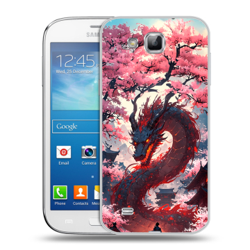Пластиковый чехол на Samsung Galaxy Premier с принтом Дракон Японский Пластиковый чехол на Samsung Galaxy Premier с принтом Дракон Японский