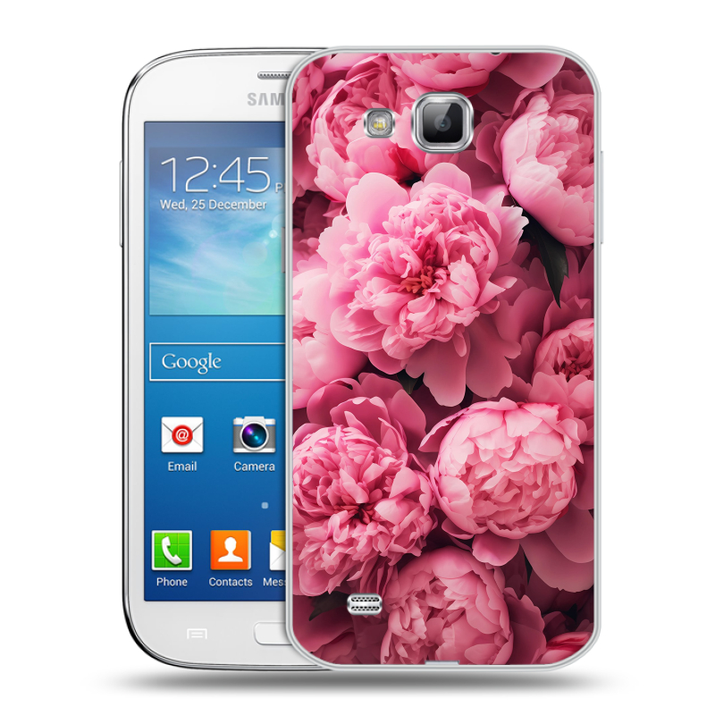 Пластиковый чехол на Samsung Galaxy Premier с принтом цветы пионы Пластиковый чехол на Samsung Galaxy Premier с принтом цветы пионы