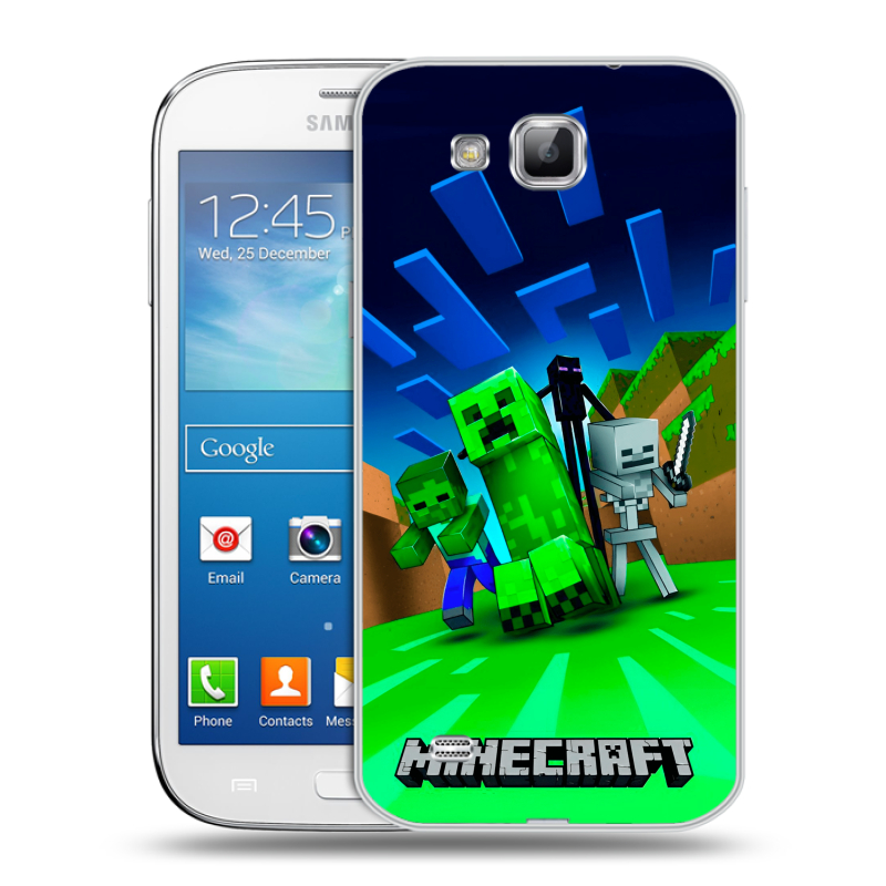 Пластиковый чехол на Samsung Galaxy Premier с принтом Майнкрафт Пластиковый чехол на Samsung Galaxy Premier с принтом Майнкрафт