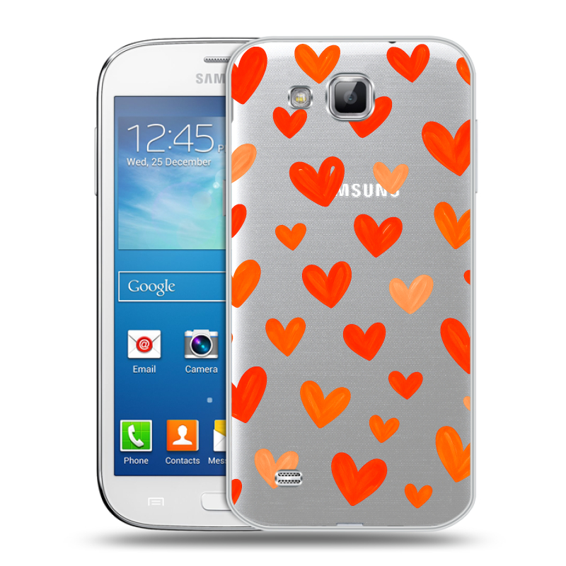 Пластиковый чехол на Samsung Galaxy Premier с принтом Сердечки Пластиковый чехол на Samsung Galaxy Premier с принтом Сердечки