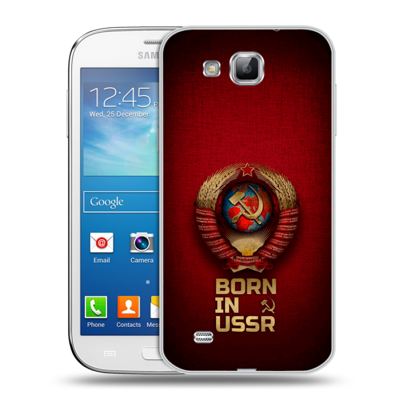 Пластиковый чехол на Samsung Galaxy Premier с принтом Флаг Герб СССР Пластиковый чехол на Samsung Galaxy Premier с принтом Флаг Герб СССР