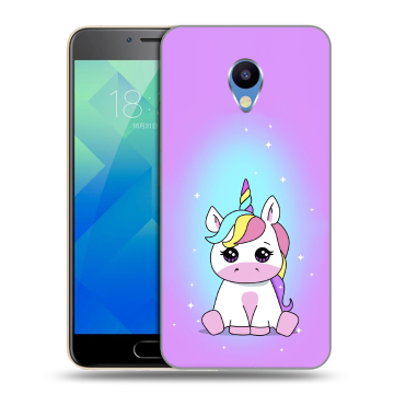 Силиконовый чехол на Meizu M5 с принтом Единорог