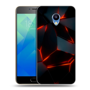 Силиконовый чехол на Meizu M5 с принтом Яркие абстракции