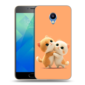 Силиконовый чехол на Meizu M5 с принтом Милые котики