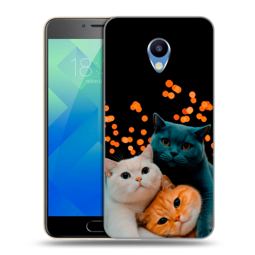 Силиконовый чехол на Meizu M5 с принтом Кошки