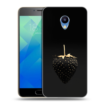 Силиконовый чехол на Meizu M5 с принтом Черная клубника