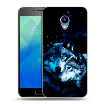 Силиконовый чехол на Meizu M5 с принтом Волки