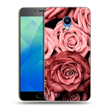 Силиконовый чехол на Meizu M5 с принтом Цветы розы