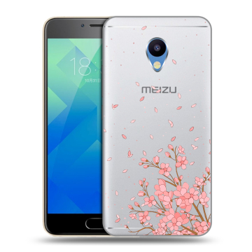 Силиконовый чехол на Meizu M5 с принтом Ветка сакуры