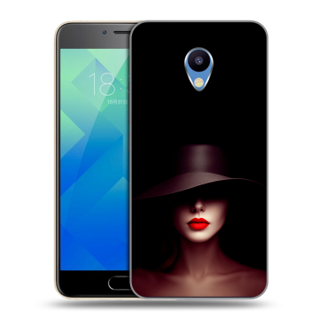 Силиконовый чехол на Meizu M5 с принтом Девушка в шляпе