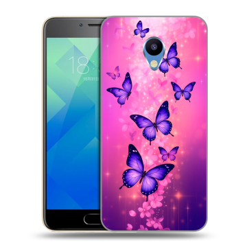 Силиконовый чехол на Meizu M5 с принтом Бабочки