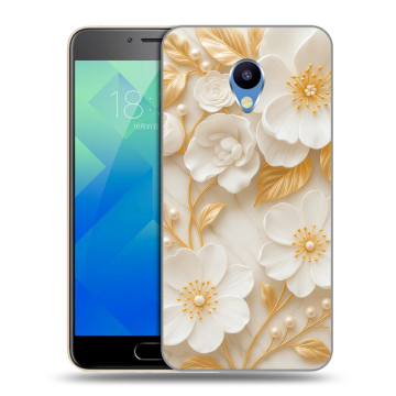 Силиконовый чехол на Meizu M5 с принтом Цветы