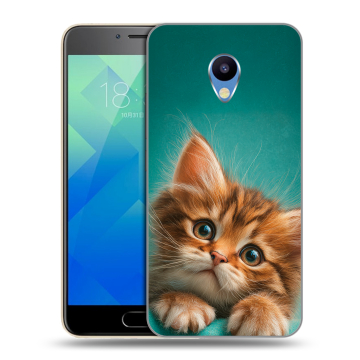 Силиконовый чехол на Meizu M5 с принтом котенок