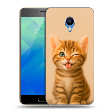 Силиконовый чехол на Meizu M5 с принтом котенок