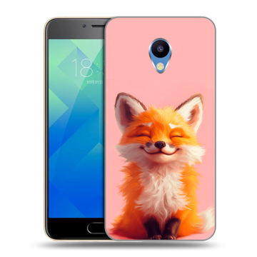 Силиконовый чехол на Meizu M5 с принтом милая лиса