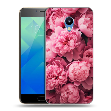 Силиконовый чехол на Meizu M5 с принтом цветы пионы