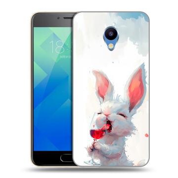 Силиконовый чехол на Meizu M5 с принтом кролик зайчик