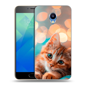 Силиконовый чехол на Meizu M5 с принтом котик