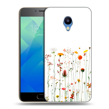 Силиконовый чехол на Meizu M5 с принтом цветы