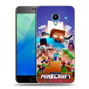 Силиконовый чехол на Meizu M5 с принтом Майнкрафт Minecraft Силиконовый чехол на Meizu M5 с принтом Майнкрафт Minecraft