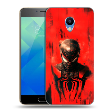 Силиконовый чехол на Meizu M5 с принтом человек паук spiderman