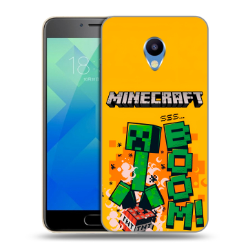 Силиконовый чехол на Meizu M5 с принтом Майнкрафт Minecraft