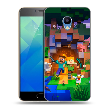 Силиконовый чехол на Meizu M5 с принтом Майнкрафт Minecraft Силиконовый чехол на Meizu M5 с принтом Майнкрафт Minecraft