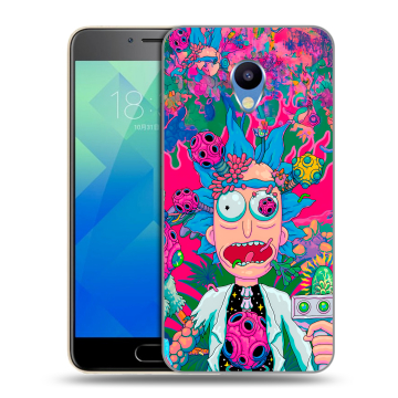 Силиконовый чехол на Meizu M5 с принтом Рик и Морти Rick Morty