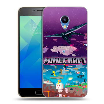 Силиконовый чехол на Meizu M5 с принтом Майнкрафт Minecraft