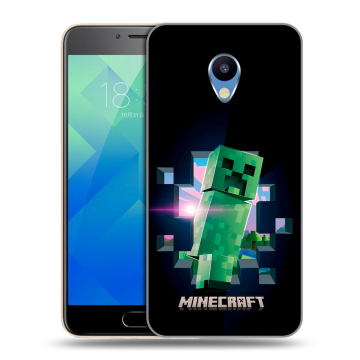 Силиконовый чехол на Meizu M5 с принтом Майнкрафт Minecraft
