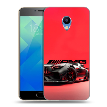 Силиконовый чехол на Meizu M5 с принтом Мерседес Mercedes AMG
