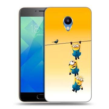 Силиконовый чехол на Meizu M5 с принтом Миньоны