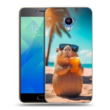 Силиконовый чехол на Meizu M5 с принтом Капибара