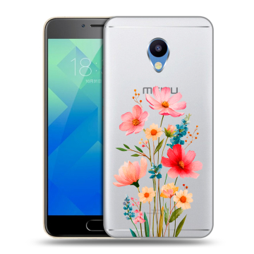 Силиконовый чехол на Meizu M5 с принтом Цветы