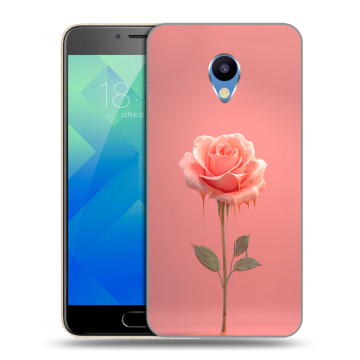 Силиконовый чехол на Meizu M5 с принтом Розовая роза