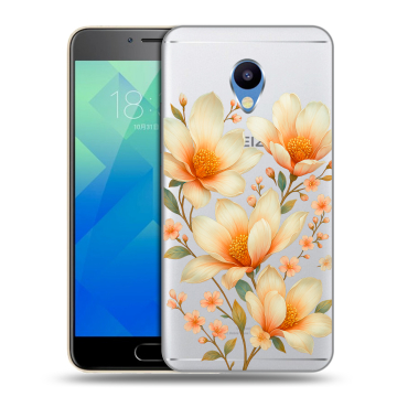 Силиконовый чехол на Meizu M5 с принтом Цветы