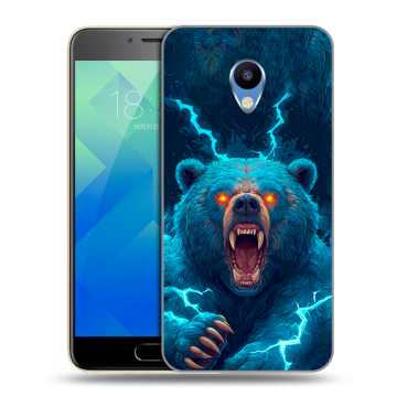 Силиконовый чехол на Meizu M5 с принтом Медведь
