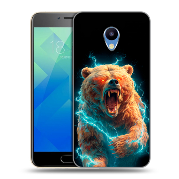 Силиконовый чехол на Meizu M5 с принтом Медведь