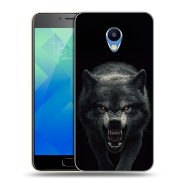 Силиконовый чехол на Meizu M5 с принтом Волк