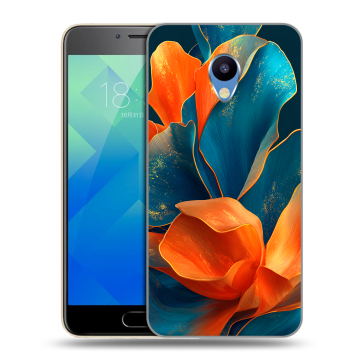 Силиконовый чехол на Meizu M5 с принтом Цветы