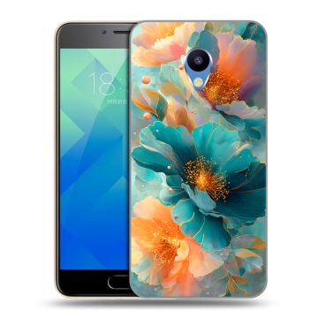 Силиконовый чехол на Meizu M5 с принтом Цветы
