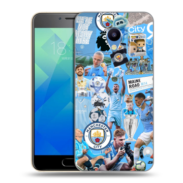 Силиконовый чехол на Meizu M5 с принтом Man City Манчестер Сити