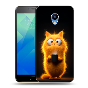 Силиконовый чехол на Meizu M5 с принтом Смешной кот
