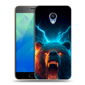 Силиконовый чехол на Meizu M5 с принтом Медведь
