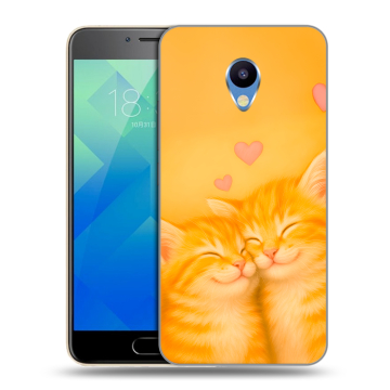 Силиконовый чехол на Meizu M5 с принтом Милые котята