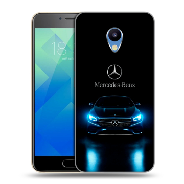 Силиконовый чехол на Meizu M5 с принтом Mercedes Мерседес