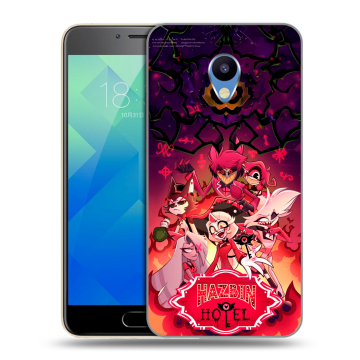 Силиконовый чехол на Meizu M5 с принтом Hazbin Hotel Отель Хазбин